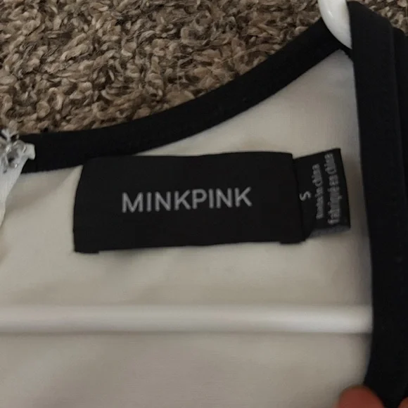 MINKPINK Women’s Geometric Black and White Dress, Size S - Picture 2 of 2